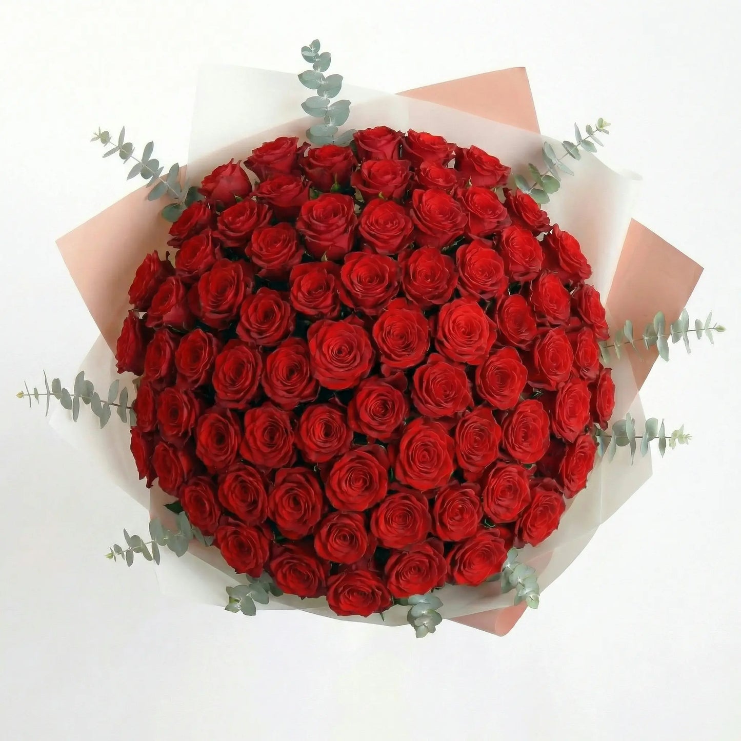 High-End-Strauß mit 50 roten Rosen