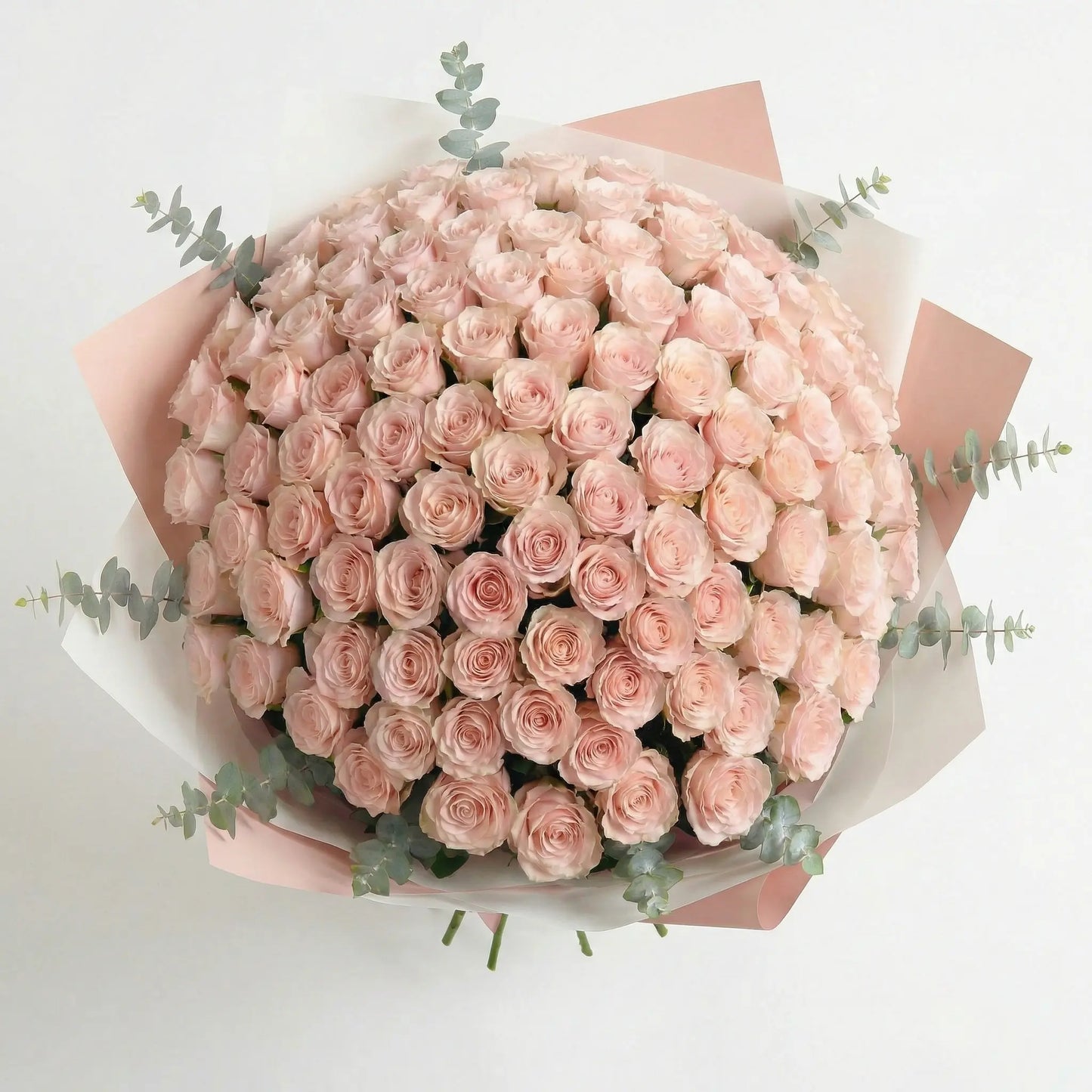 High-End-Strauß mit 50 rosa Rosen